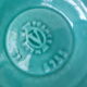 Amphora green enameled ceramic vase