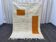 Orange handmade pure wool rug