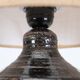 Rare, handcrafted Robert “Rob” Bentsen ceramic table lamp with a jute lampshade / Mid-century Danish modern design / 1960s / 1970s