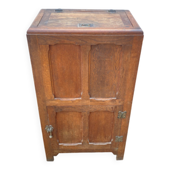 30s oak bar fridge wooden ice chest.