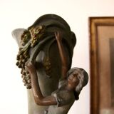 Art Nouveau vase with nymph decoration