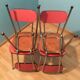 Series of 4 vintage chairs in red Formica year 1960