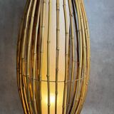 Living room lamp and rattan Italy 70s