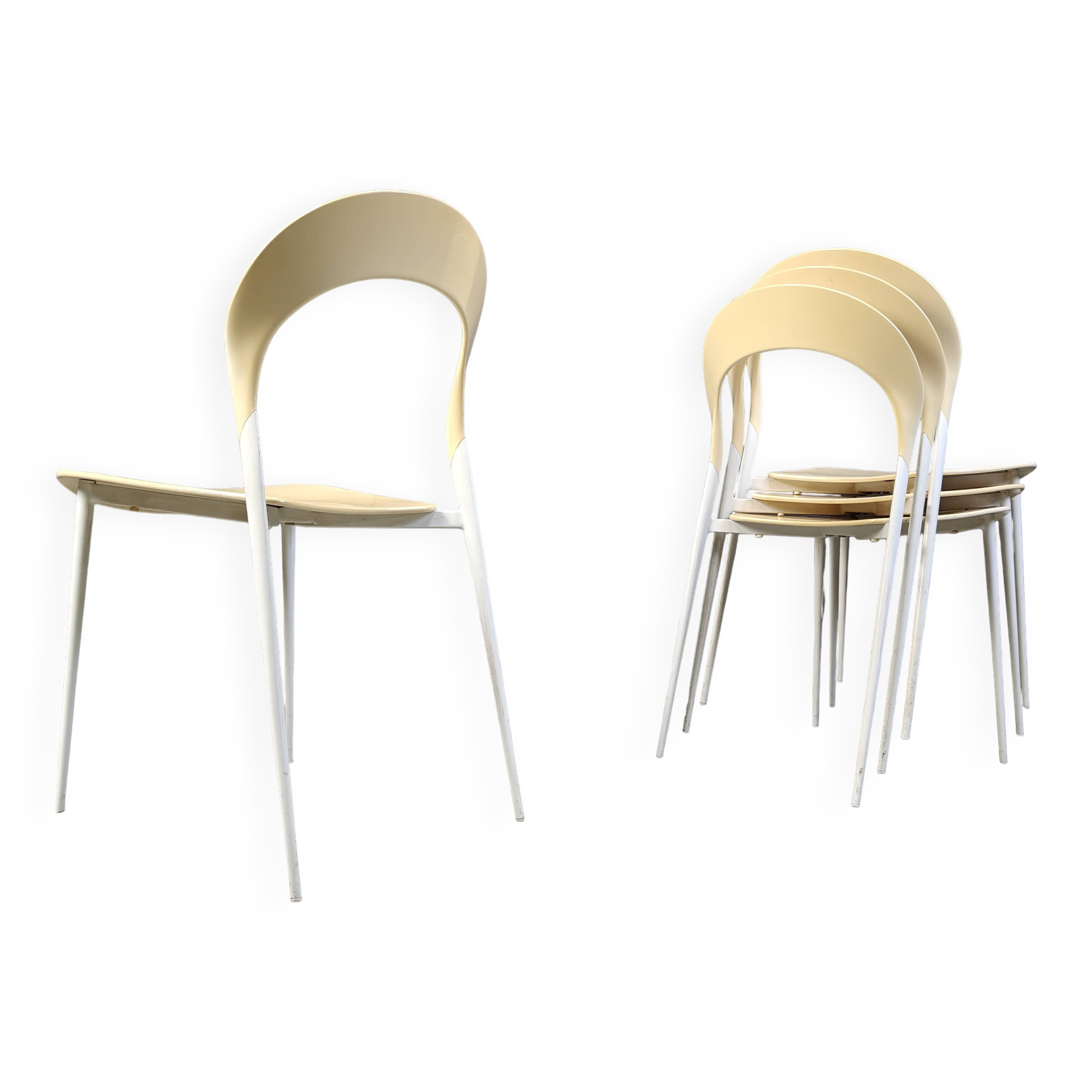 Vintage dining chairs by Calligaris, 1980s - set of 4