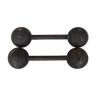 Two pairs of antique dumbbells