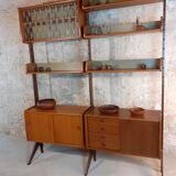 Self-supporting teak shelves ergo, vintage scandinavian 1960s