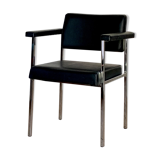 Vintage chrome and leatherette office chair