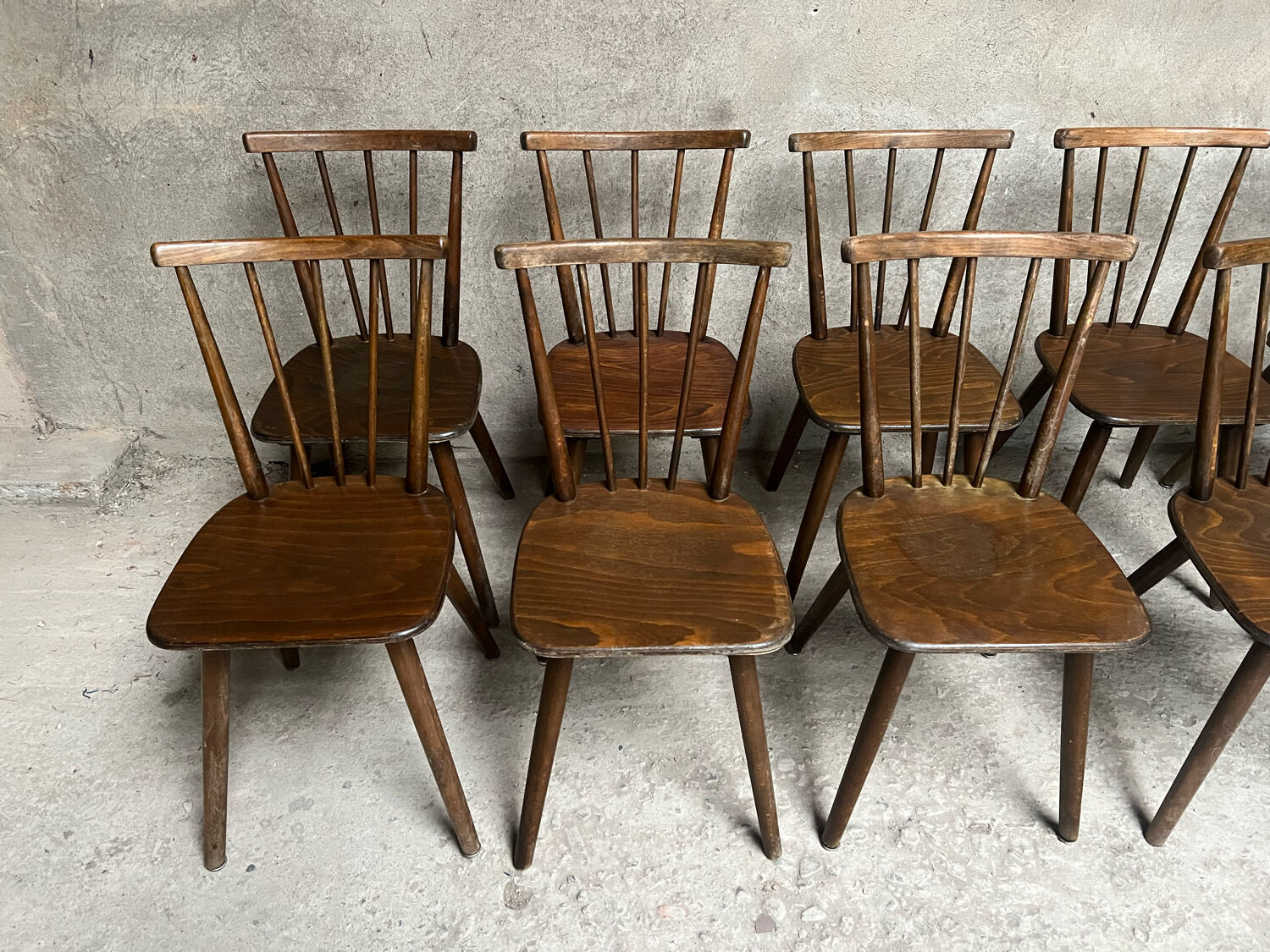 Series of 17 Fanette bistro chairs 1960 tapiovaara style