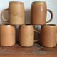 5 stoneware mugs