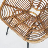 Rohe Noordwolde rattan lounge chair, The Netherlands 1950