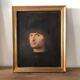 Portrait depicting Le Condottière, oil painting on wood.