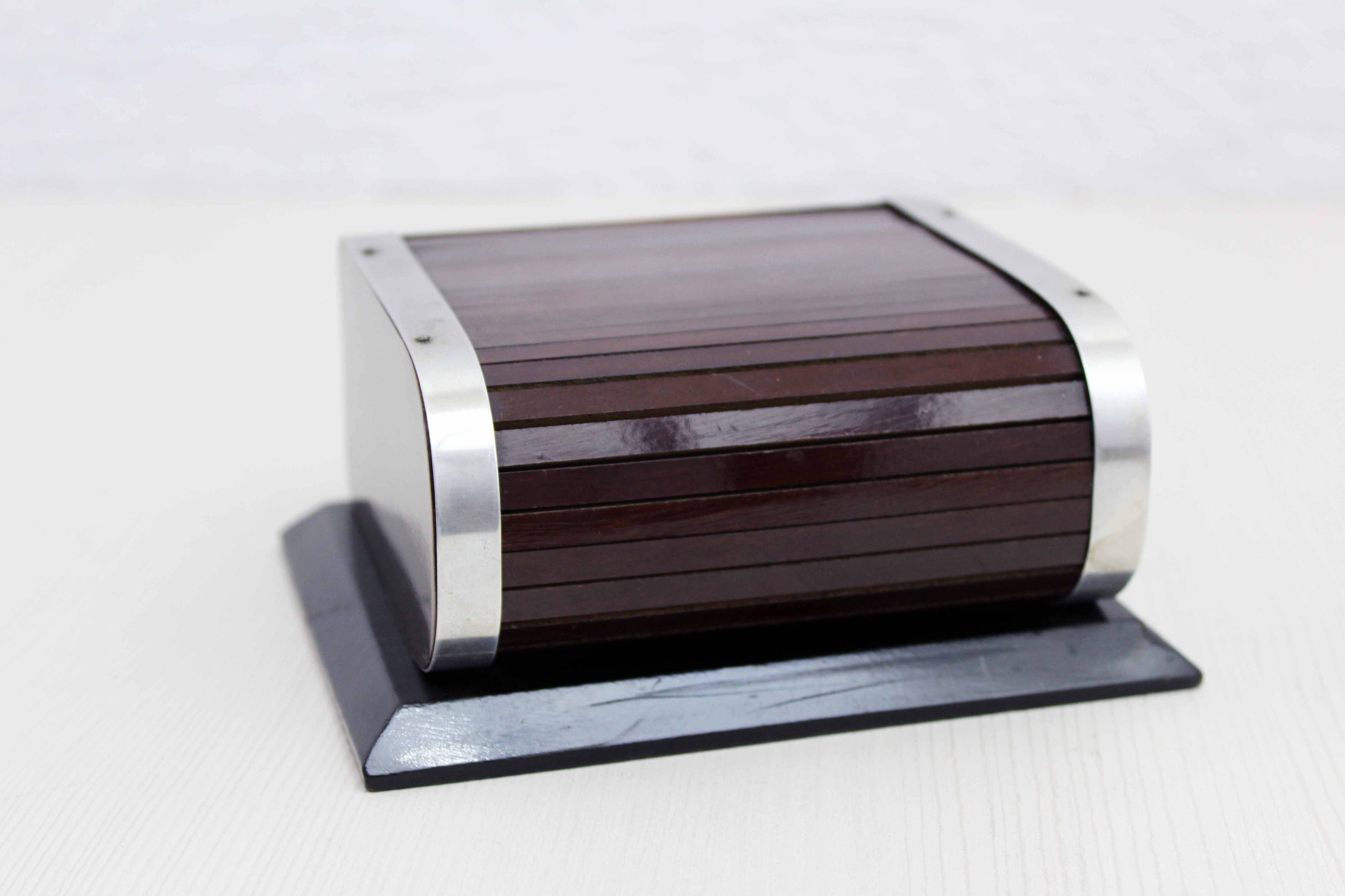 Art Deco cigar humidor and ashtray with drawer