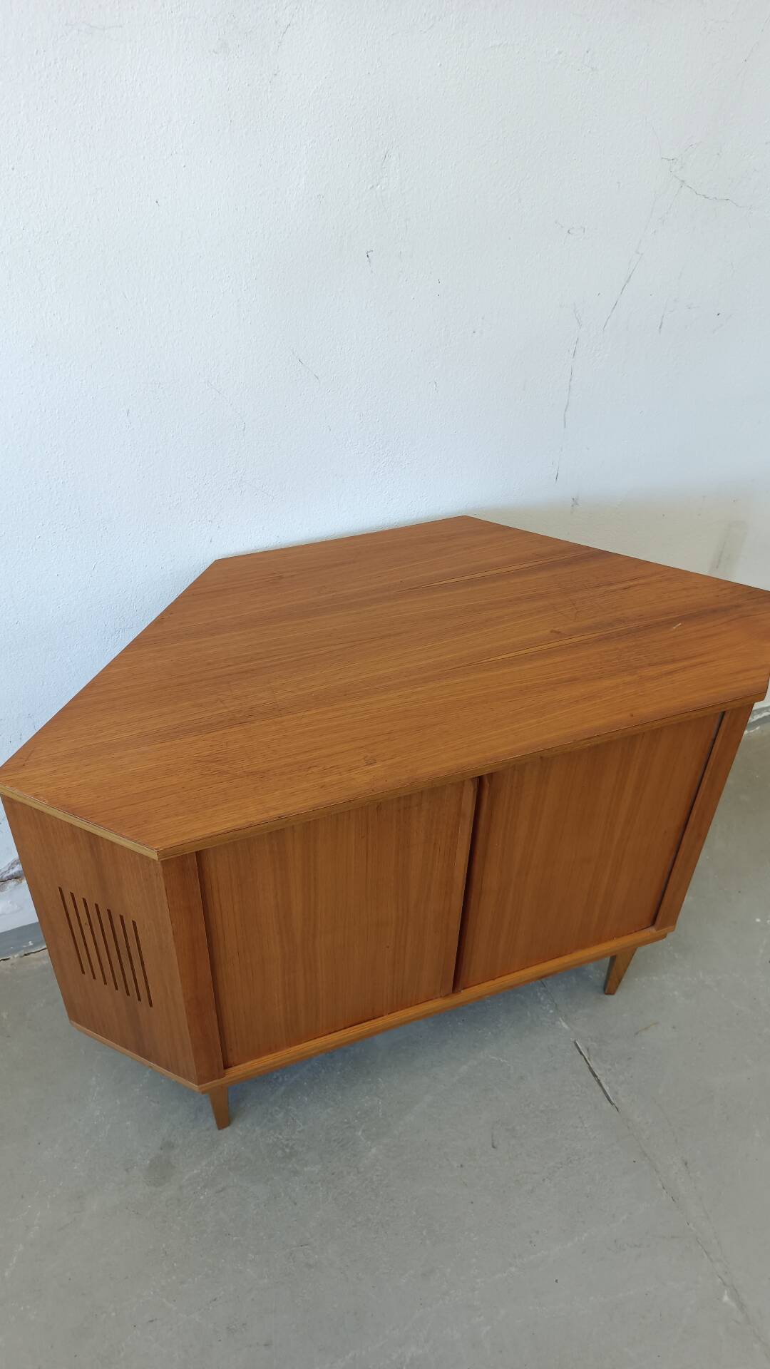 Bar d'angle placage teck