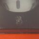 Mid-century Luxas retro scale Czech orange floral chrome vintage decor