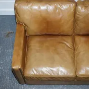 Halo Viscount Two-Seater Sofa in Tanned Leather by Timothy Oulton