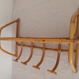 Rattan coat rack