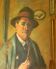 Charles François prosper Guérin (1875/1939)-self-portrait à la pipe-oil on canvas-signed.