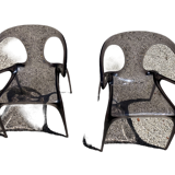 Paire de chaises "ava" bridge  par Song Wen Zhong  pour Roche Bobois