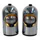 Pair of chrome Selene lamps by ABM, 1960