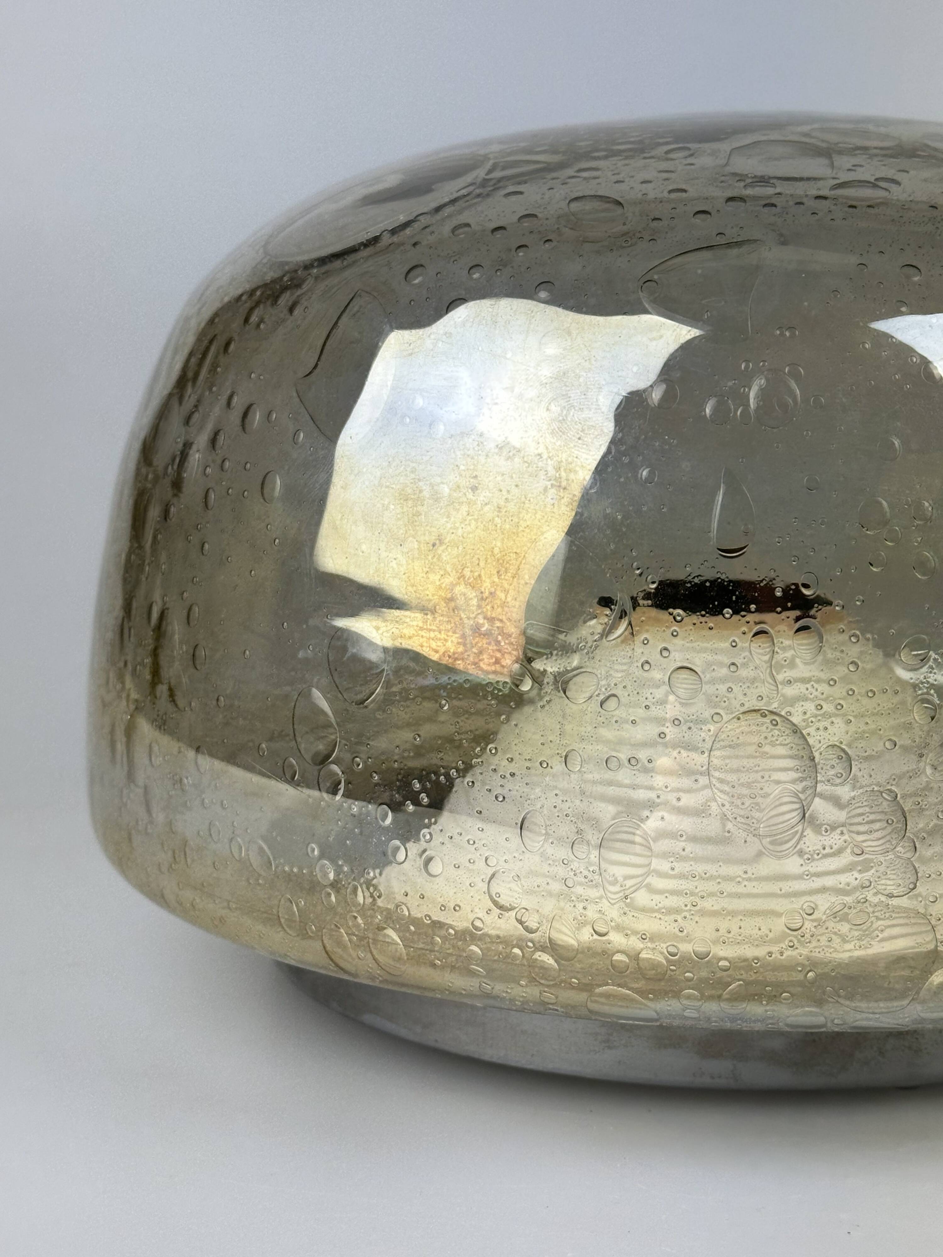 60s 70s ceiling lamp Plafoniere Flush Mount Böhmer Leuchten Germany Glass