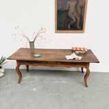 19th century walnut drapery table 2m1