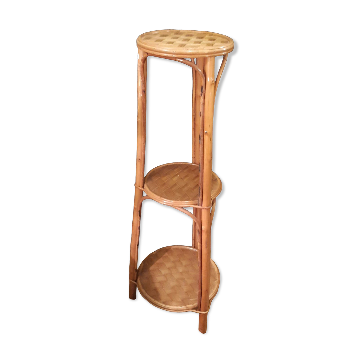 Rattan side table