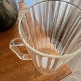 Worked glass carafe