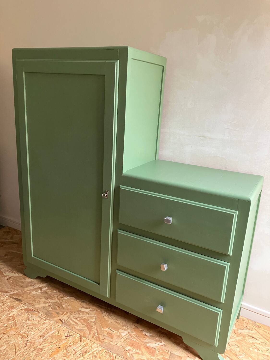 Asymmetrical art deco wardrobe