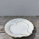 Pair of white and gold porcelain shell-shaped bowls