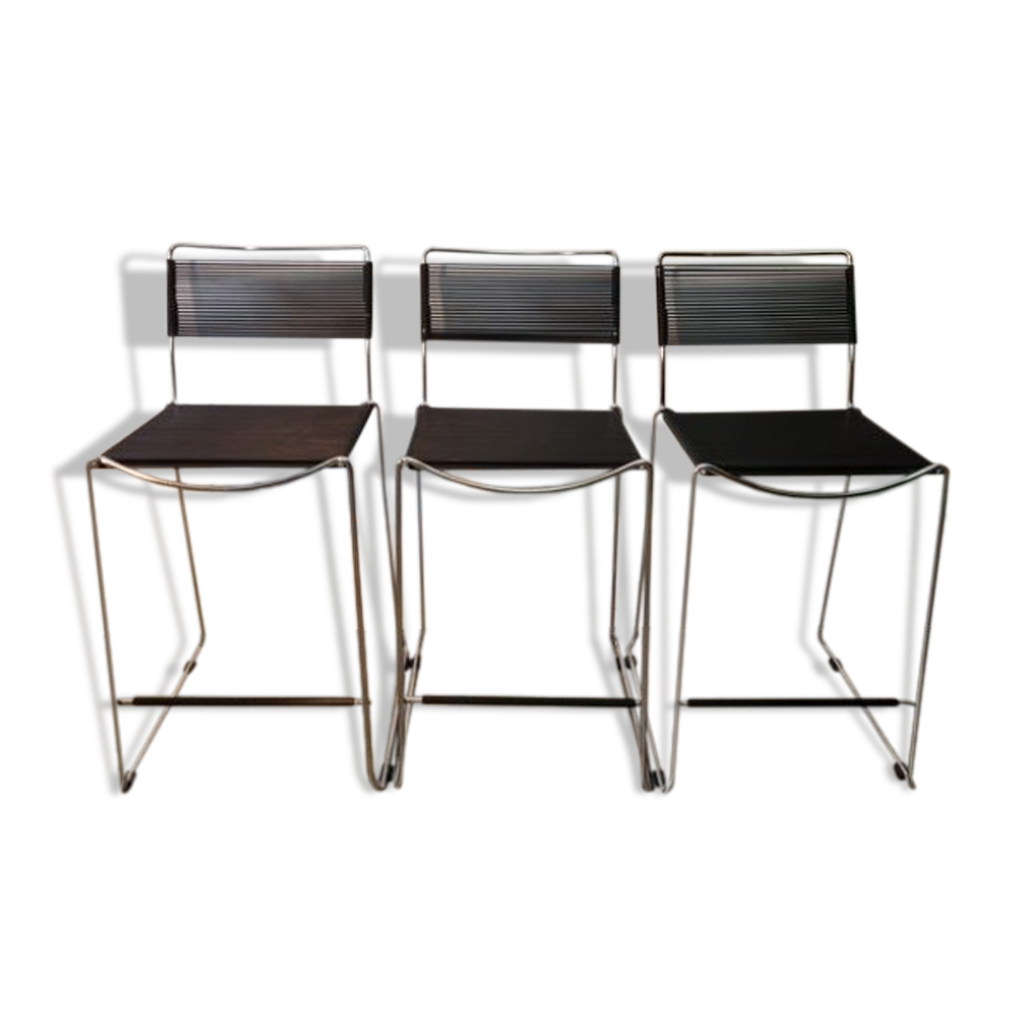 High stools Spaghetti dark gray design Giandomenico Belloti , edit by Alias