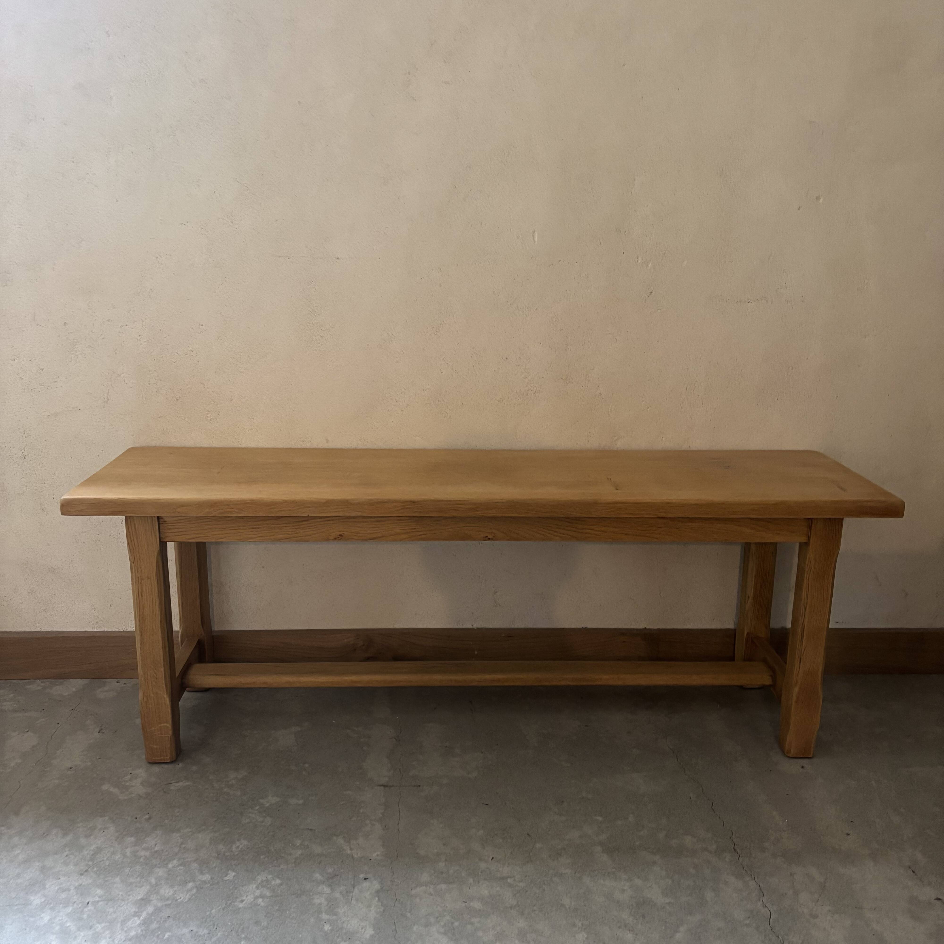 Raw wooden bench