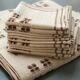 Tablecloth and its beige and brown towels 70s