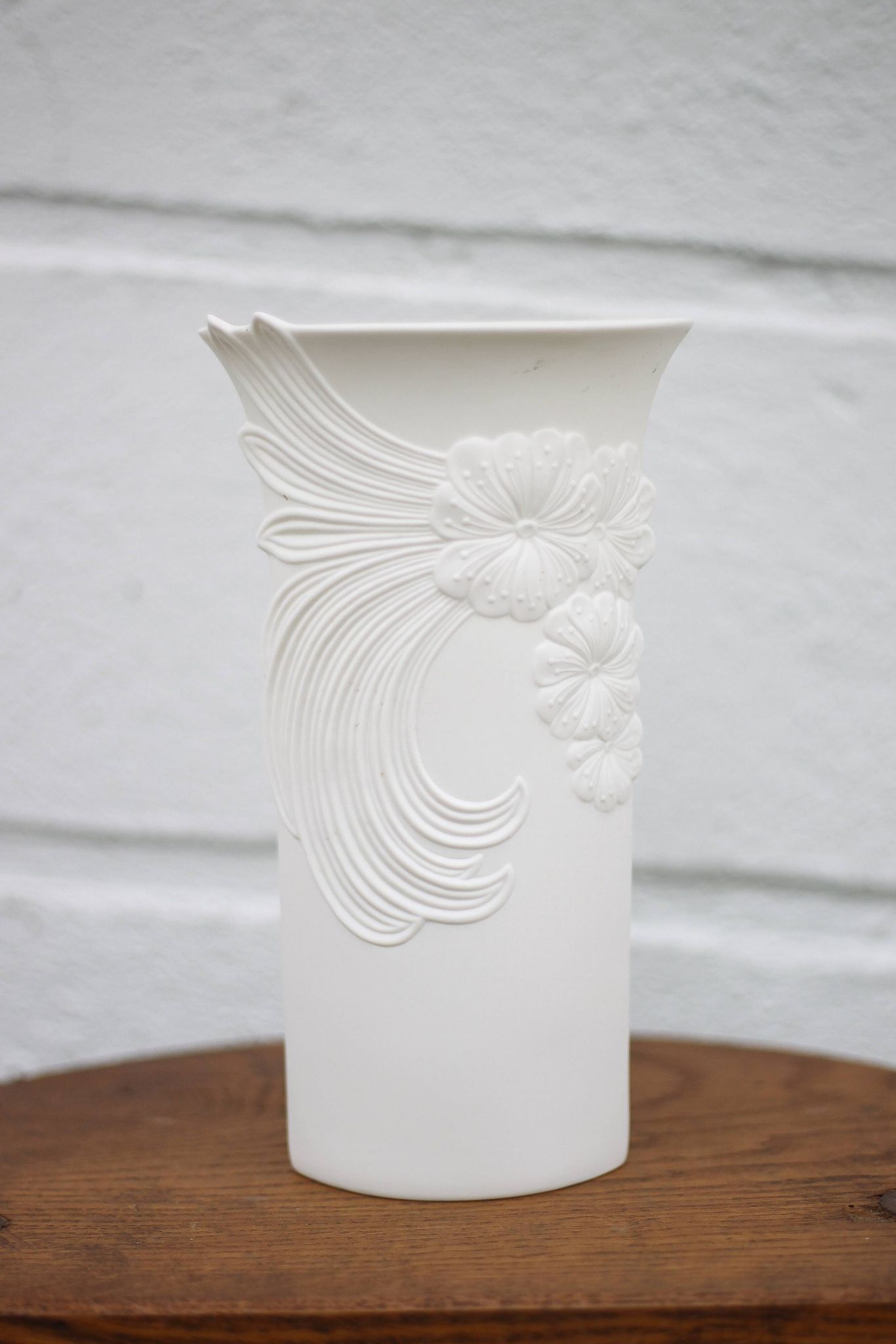 Kaiser Germany Manford Frey vase, art nouveau style biscuit vase, vintage vase, collection, 70's