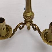 Old bronze double candle holder wall light