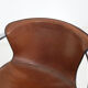 Fauteuil en cuir brun pour Cidue, Italie