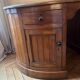 Oval desk in varnished solid wood