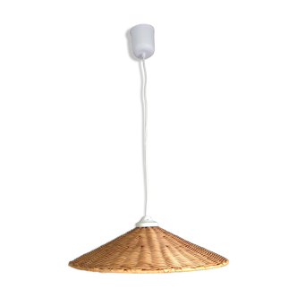 Vintage wicker hanging lamp