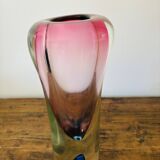 Vase en verre sommerso de Murano, années 1960, dans le style de Flavio Poli