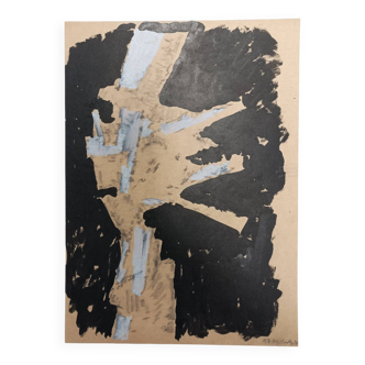 Marie-Paule Duault, dessin abstrait, 1957