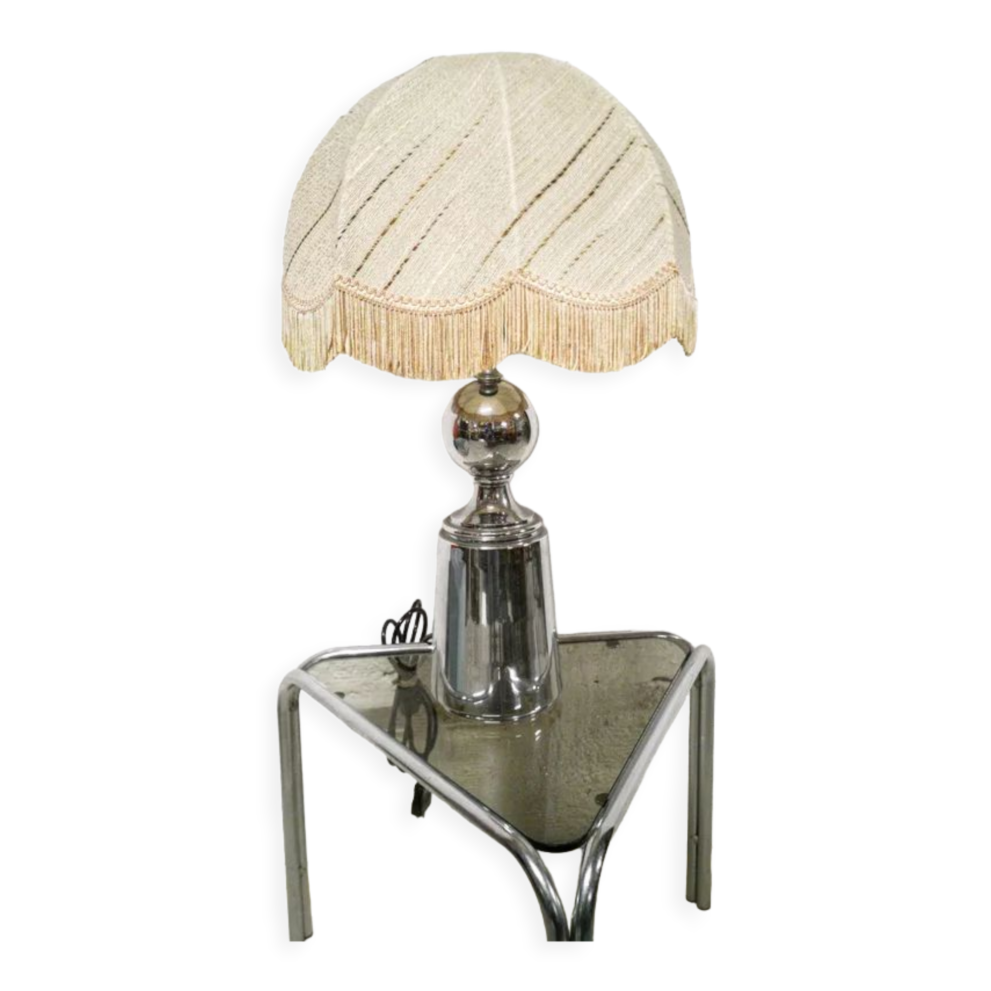 Vintage chrome foot lamp