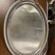 Large jean couzon stainless steel serving tray with fish decor handles
