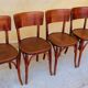 Série de 4 chaises bistrot vintage par Mahieu