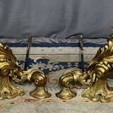 Solid gilded bronze log holder.