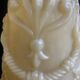 Pair of vintage Vierzon beige opaline vases