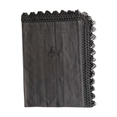 Antique cotton pillowcase tinted in smocke gray