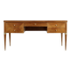 Midcentury Italian Desk In Walnut, Brass And Glass.