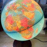 Luminous terrestrial globe Grange Batlière 1975