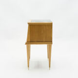Paire de chevets en sycomore laiton 1950
