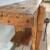 Etabli de menuisier chêne 250cm, début XX