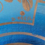 Plat en verre Art Déco signé d'Argil